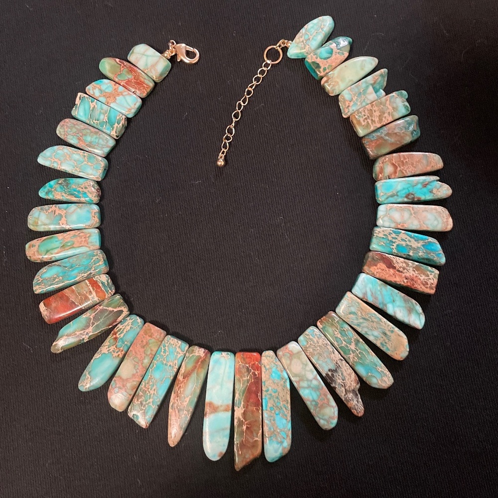 Natural gemstone necklace